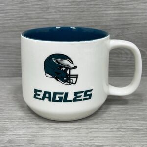 Logo Brands Philadelphia Eagles Mug Unisex OS White Teal NFL Football Ceramic